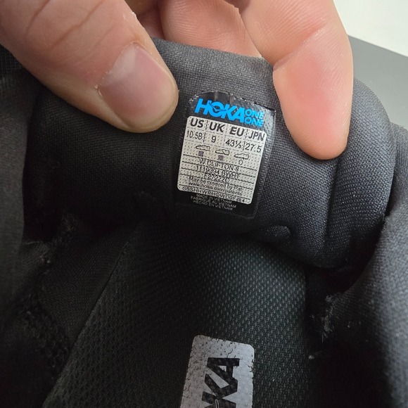 Hoka Shoes Womens Size 10.5 B Black White Clifton 8 Performance Run Gym Sneakers - Picture 9 of 9